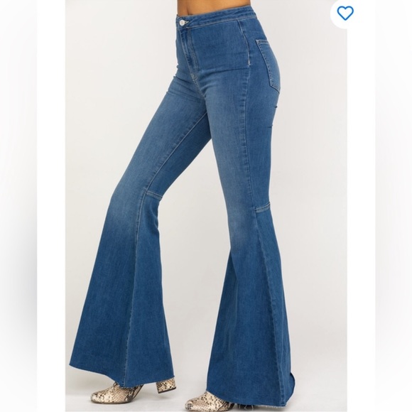 Free People Denim Flare Jeans - Picture 3 of 15